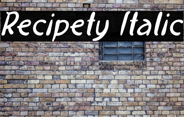 Recipety Italic フォント examples