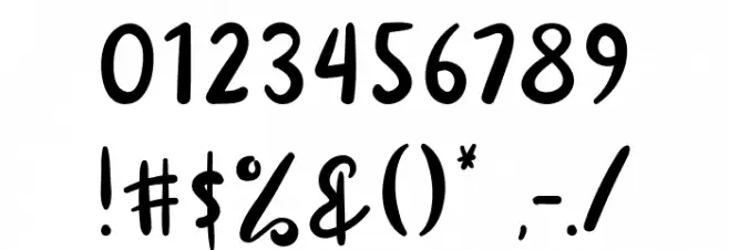 Recipety Font OTHER CHARS