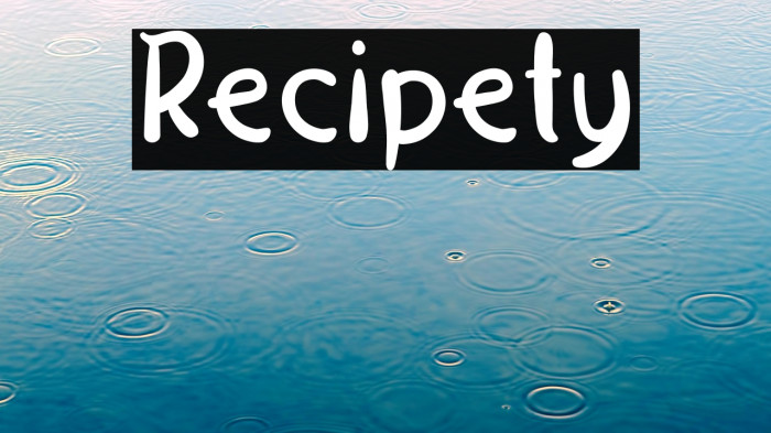 Recipety Caratteri examples