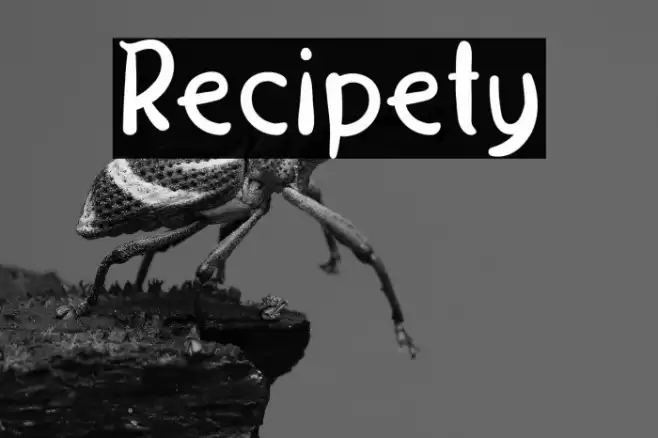 Recipety Font examples