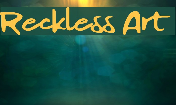 Reckless Art Font examples