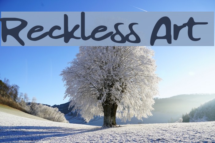 Reckless Art Font examples