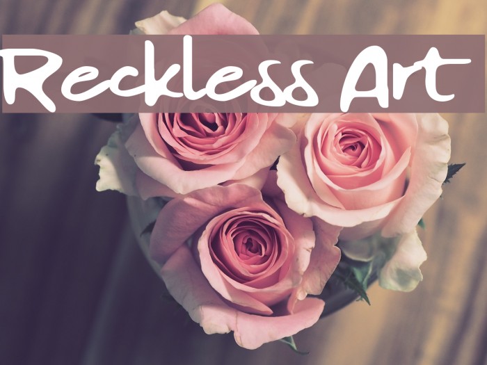 Reckless Art Font examples