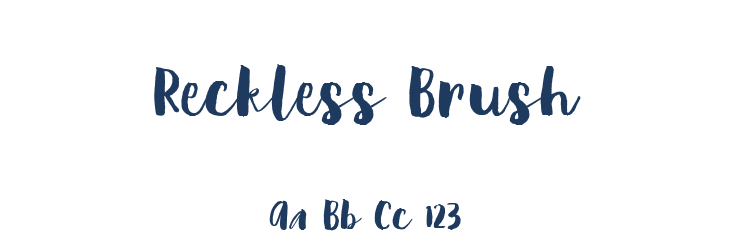 Reckless Brush Font Preview