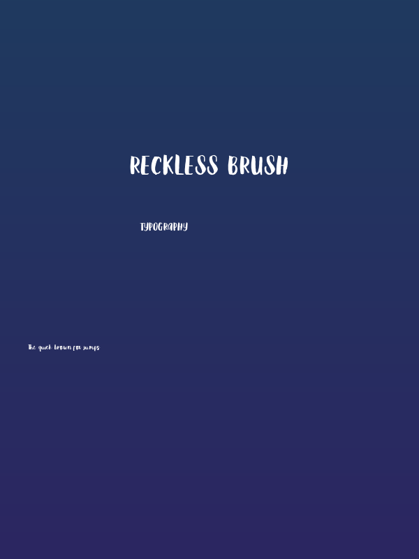 Reckless Brush Poster