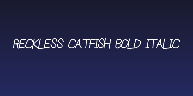 Reckless Catfish Bold Italic Social Header