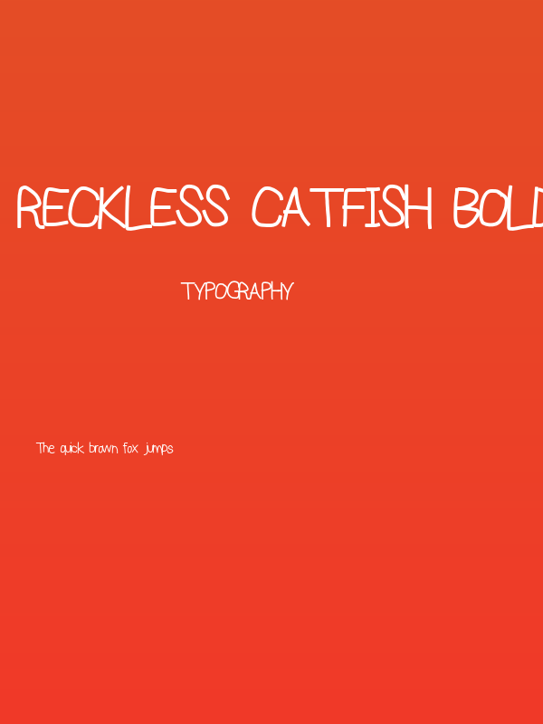 Reckless Catfish Bold Poster