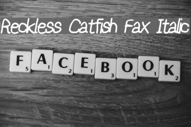 Reckless Catfish Fax Italic Schriftart examples