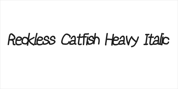 Reckless Catfish Heavy Italic Logo
