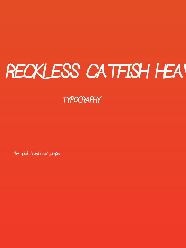 Reckless Catfish Heavy Italic Poster