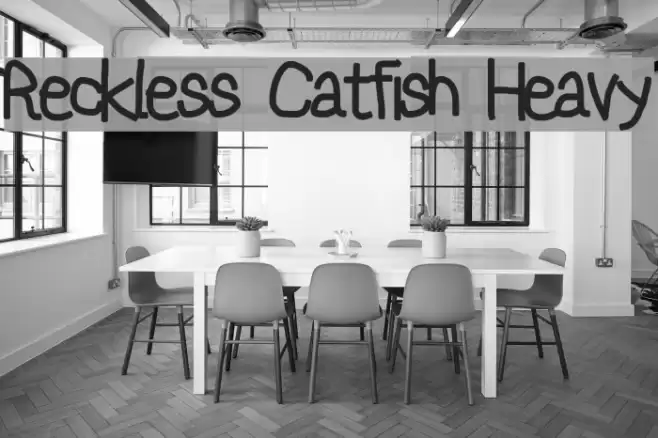 Reckless Catfish Heavy Font examples