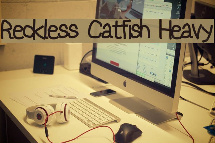 Reckless Catfish Heavy Font examples