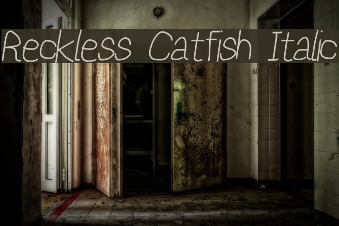 Reckless Catfish Italic Font examples