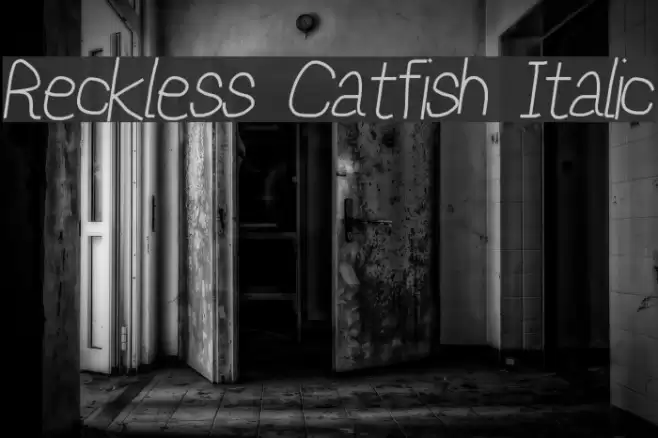Reckless Catfish Italic Font examples