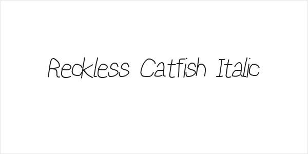 Reckless Catfish Italic Logo