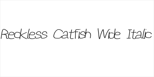 Reckless Catfish Wide Italic Logo
