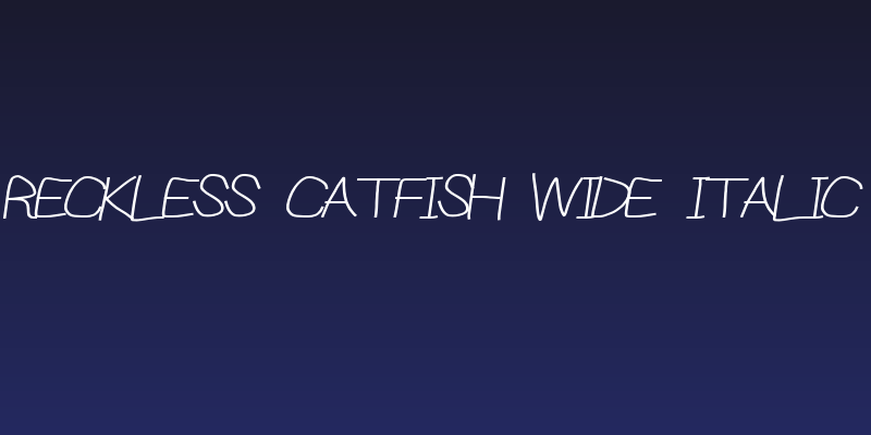 Reckless Catfish Wide Italic Social Header