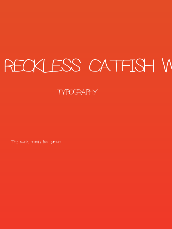Reckless Catfish Wide Poster