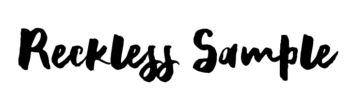 Reckless Sample Font