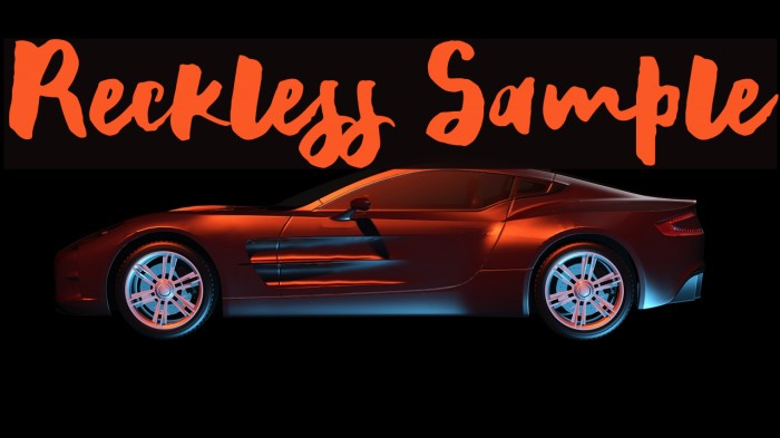 Reckless Sample Font examples