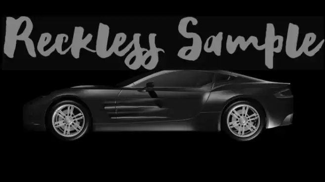 Reckless Sample Font examples