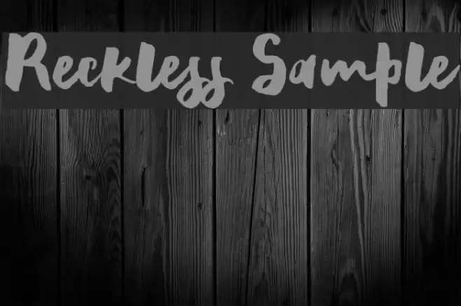 Reckless Sample Font examples
