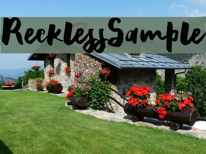 RecklessSample Font examples