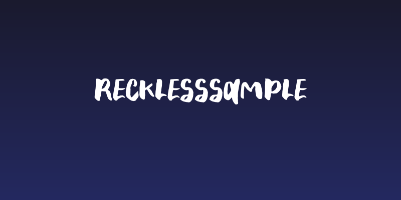 RecklessSample Social Header
