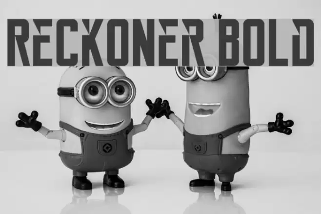 Reckoner Bold Font examples