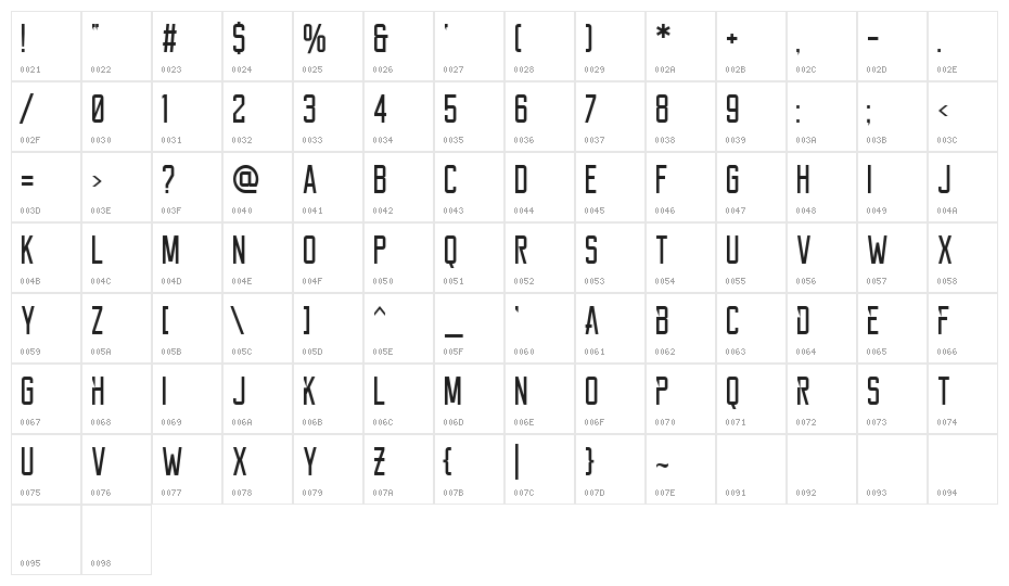 Reckoner Character Map