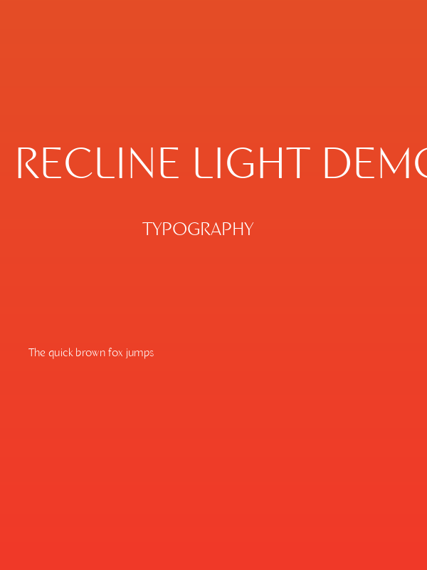 Recline Light Demo Poster