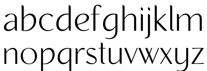 Recline Light Demo Font LOWERCASE