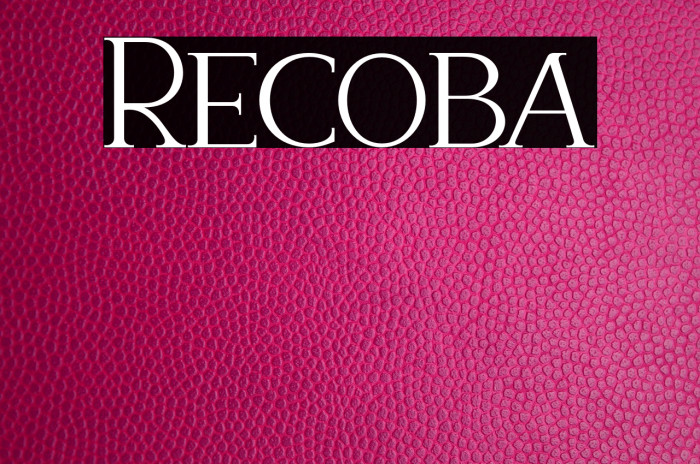 Recoba Font examples