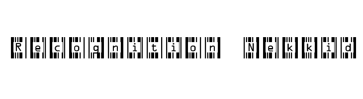 Recognition Nekkid Font