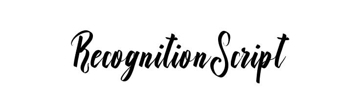 RecognitionScript  font caratteri gratis