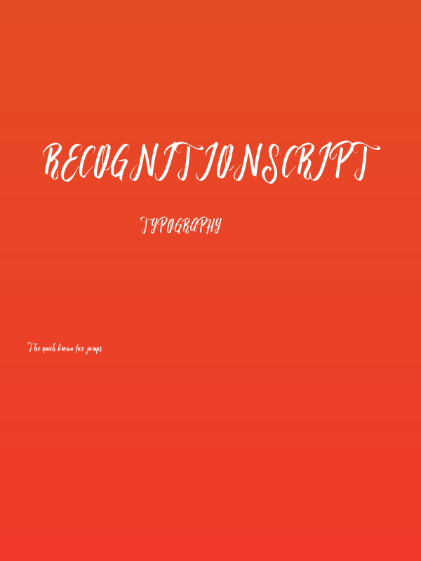 RecognitionScript Poster