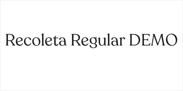 Recoleta Regular DEMO Logo