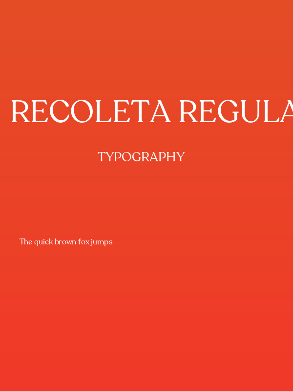 Recoleta Regular DEMO Poster