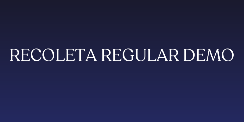 Recoleta Regular DEMO Social Header