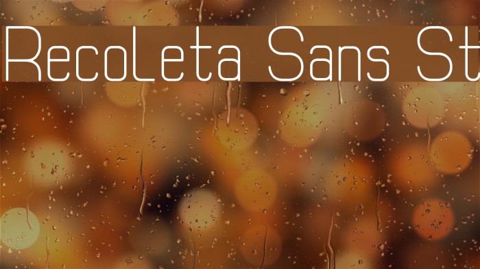 Recoleta-Sans-St Font examples
