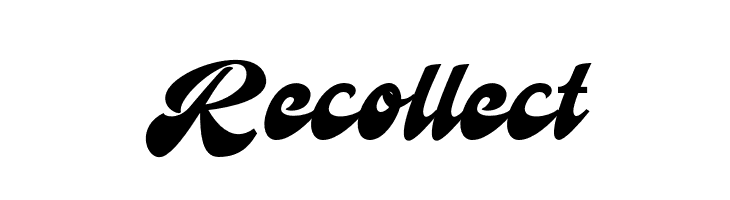 Recollect  フリーフォントのダウンロード