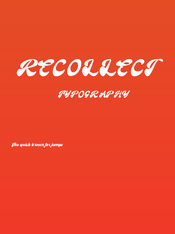 Recollect Poster
