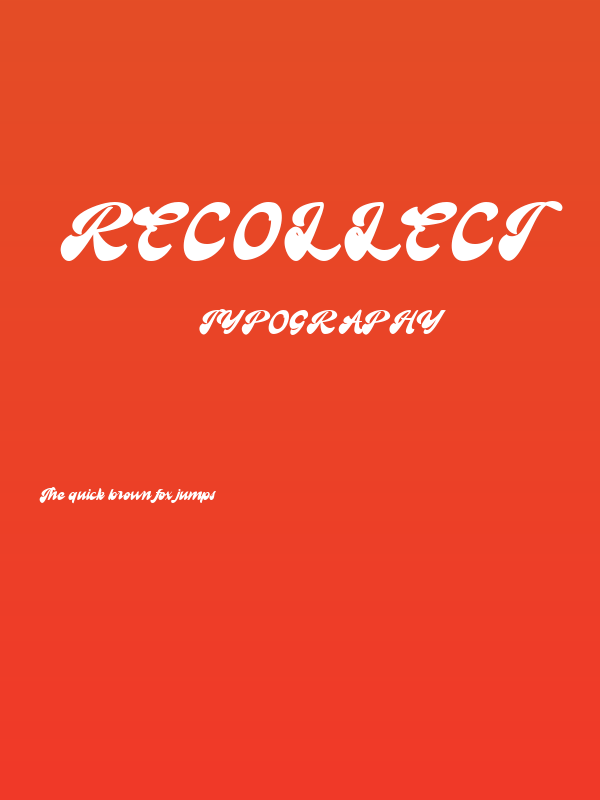 Recollect Poster