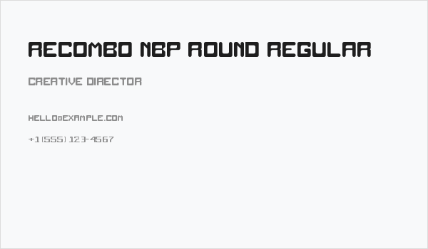 Recombo NBP Round Regular Business Card