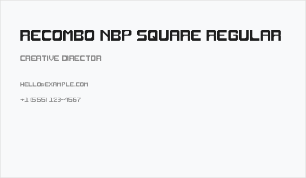 Recombo NBP Square Regular Business Card