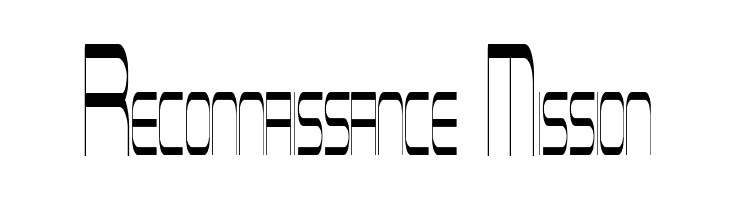 Reconnaissance Mission  नि: शुल्क फ़ॉन्ट्स डाउनलोड