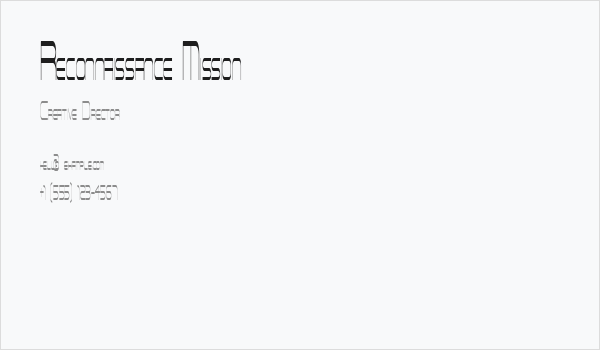 Reconnaissance Mission Business Card