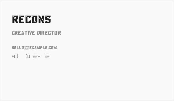 Recons Business Card