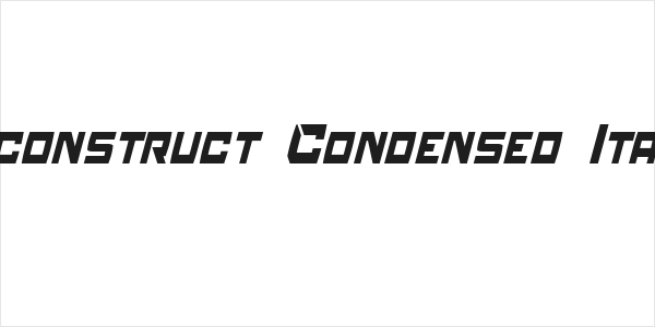 Reconstruct Condensed Italic Logo