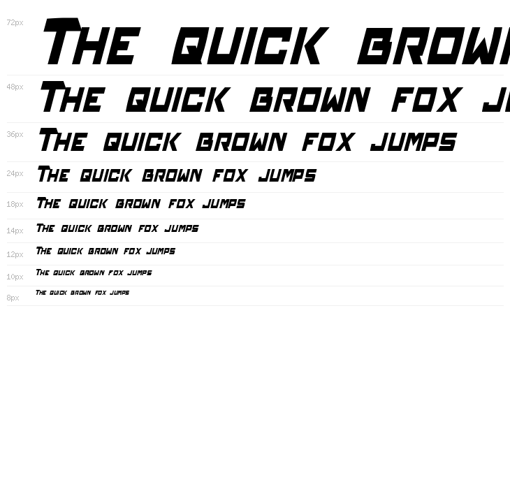 Reconstruct Condensed Italic Waterfall